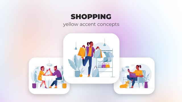 Shopping Yellow Accent Concepts