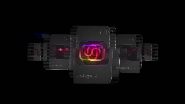 Instagram Elements Frosted Glass Cards