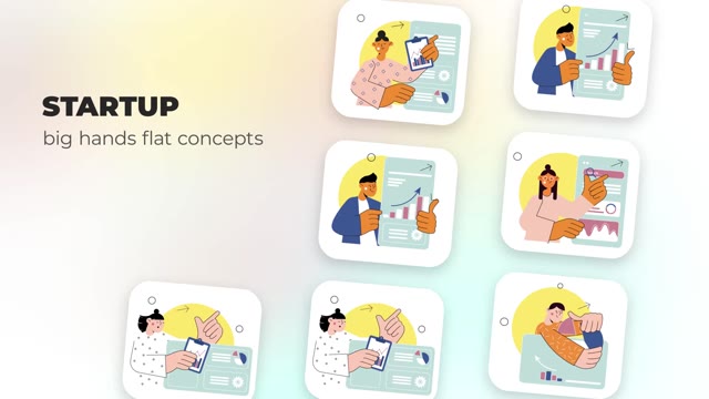Startup Big Hands Flat Concepts