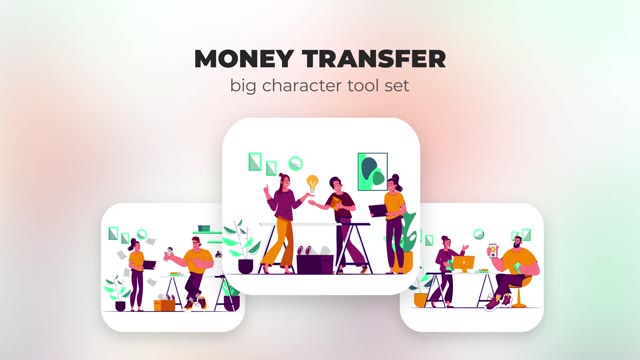 Money Transfer Big Character Tool Set