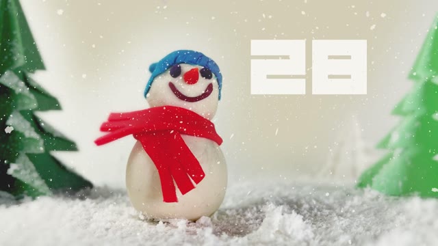 New Year Countdown Snowman