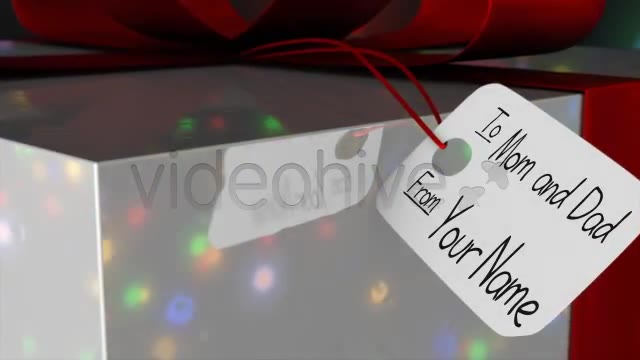 Personalized Christmas Present Gift Tag Card