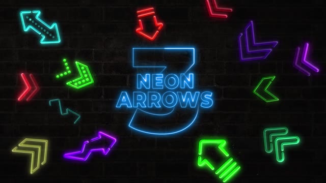 Animated Elements Neon Arrows Part 3