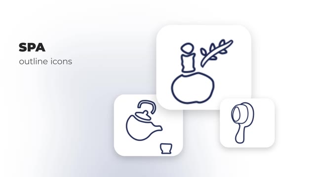 Spa Outline Icons