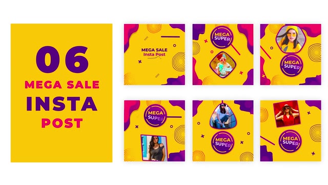 Mega Super Sale Instagram Social Media Post