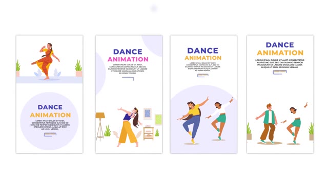 Animated Classic And Western Dance Scene Instagram Story