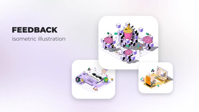 Feedback Isometric Illustration
