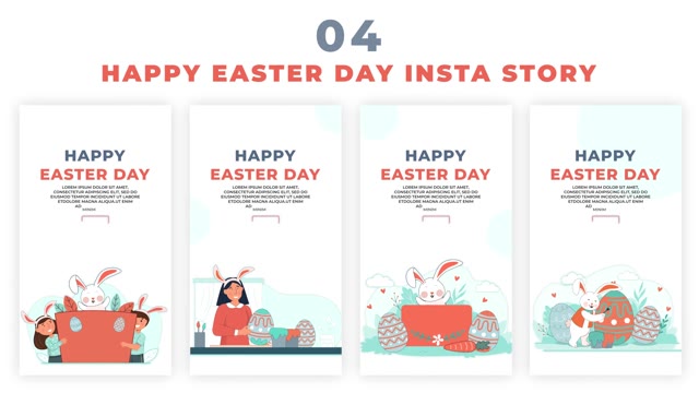 Happy Easter Day Instagram Story Template