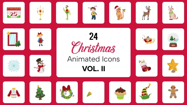 Christmas Icons Vol Ii For After Effects