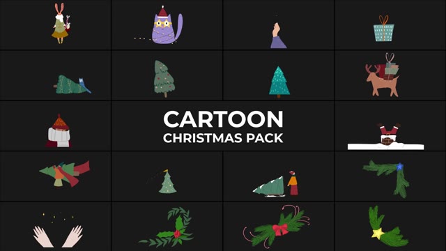 Cartoon Christmas Animations For After Effects
