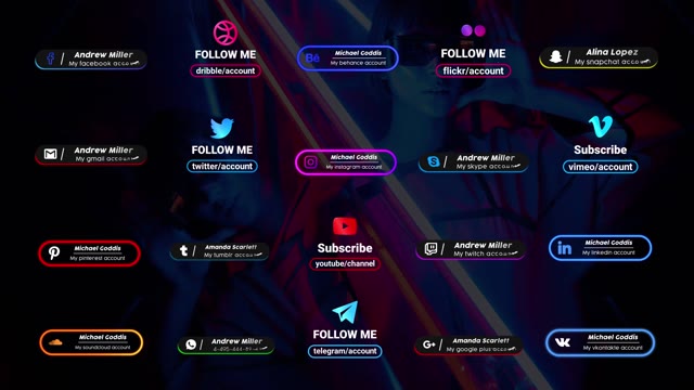 Social Media Lower Third Big Pack After Effects