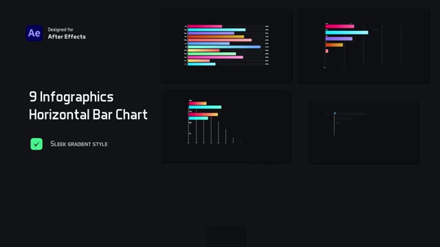 Gradient Horizontal Bar Infographics