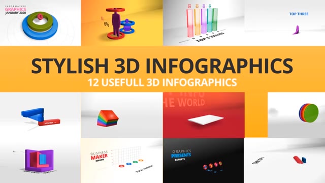 Stylish 3D Infographics