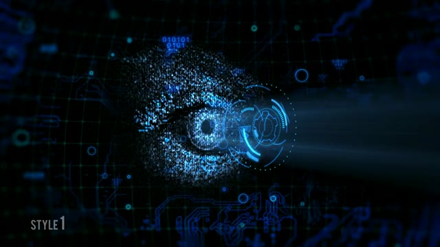 Digital Eye Scan Reveal Logo