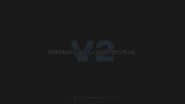 Minimal 3D Logo Reveal V2