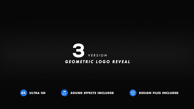 Geometric Logo Reveal 3 Versions