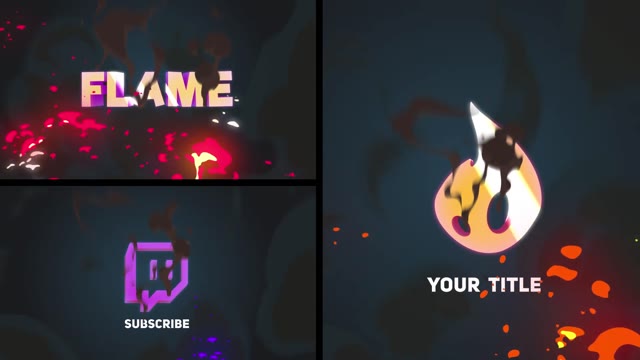 2D Cartoon Fire Tornado Logo Reveals After Effects