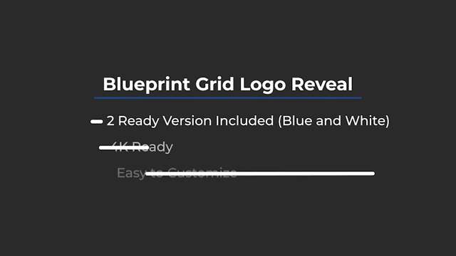 Blueprint Grid Logo Reveal
