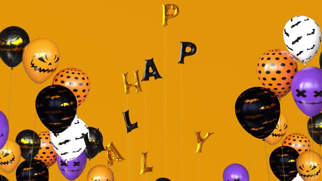 Happy Halloween Balloon Logo Reveal
