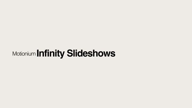 Infinity Slideshow For After Effects