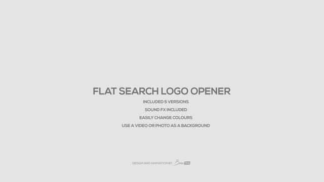 Flat Search Logo Opener