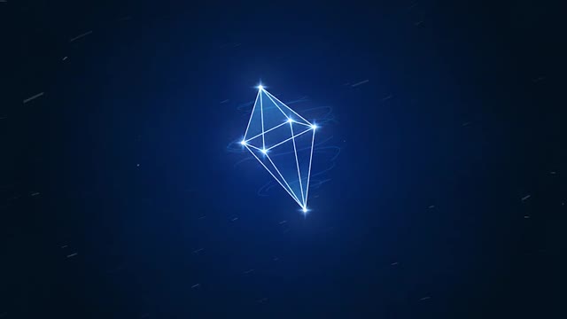 Wireframe 3D Primitive Minimal Logo Reveal