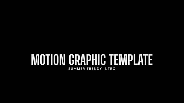 Introopening Video Summer Trendy Intro After Effects Project Files