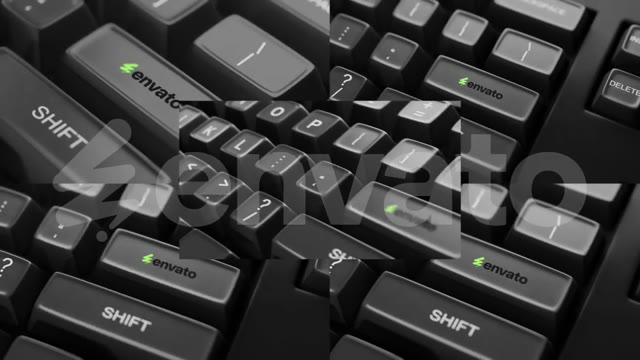 Five Animations Of Pressing The Enter Key On A Black Keyboard