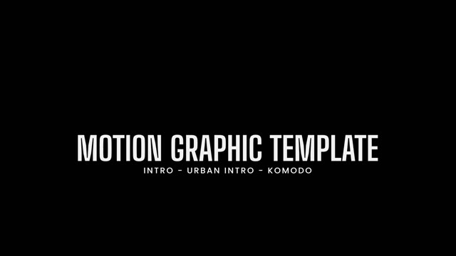 Introopening Urban Intro Komodo After Effects Project Files