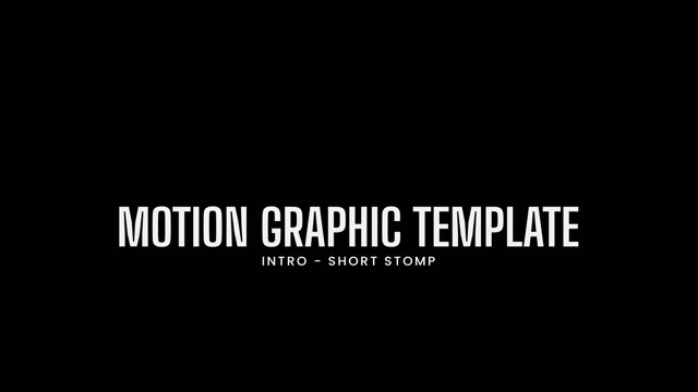 Introopening Short Stomp After Effects Project Files