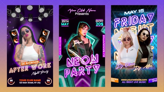 Neon Party Instagram Reels