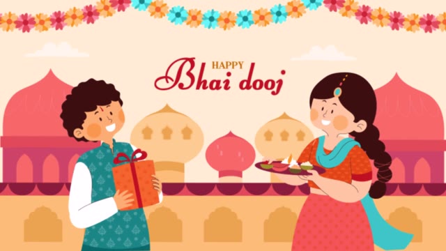 Bhai Dooj Festival Celebration Animation