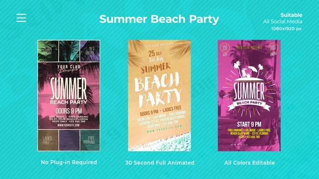 Summer Beach Party Instagram Reels