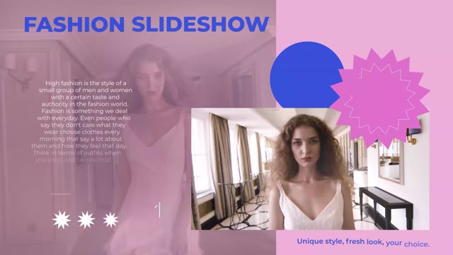 Colorful Fashion Slides For After Effects