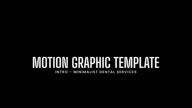 Introopening Minimalist Dental Service After Effects Project Files