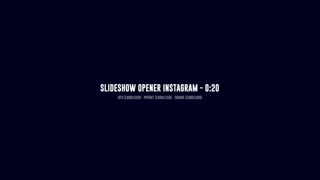 Slideshow Opener Instagram Multiscreen Opener