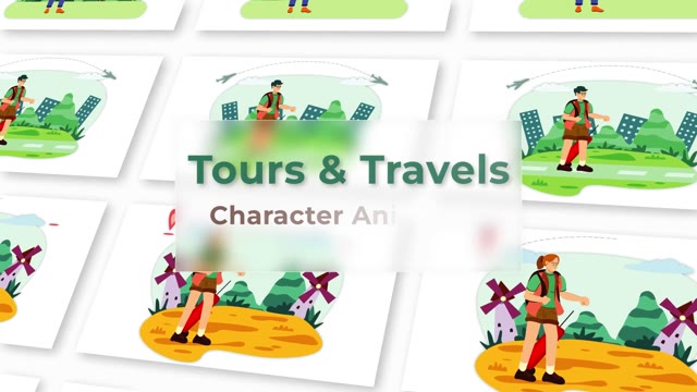 Tours And Travels Animation Scene