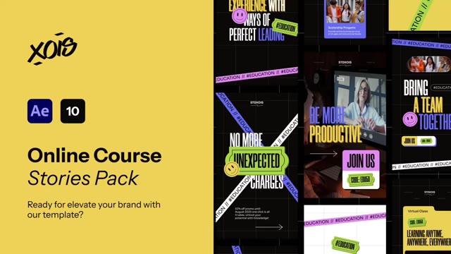 Colorful Online Course Stories Pack