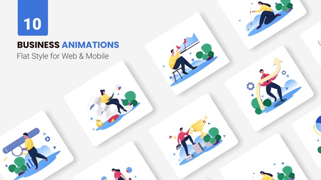 Business Agency Animations Flat Concept