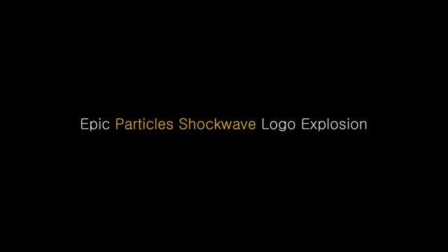 Epic Particles Shockwave Logo Explosion Opener