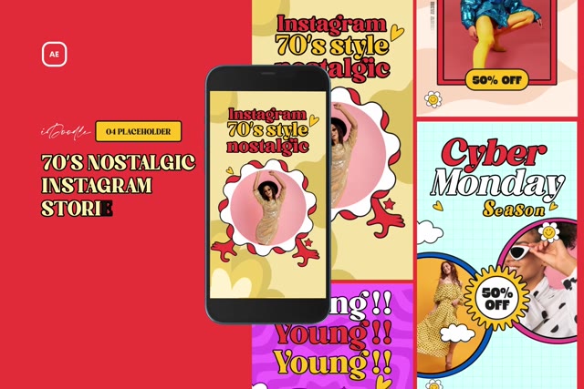 70S Nostalgic Style Instagram Stories Template