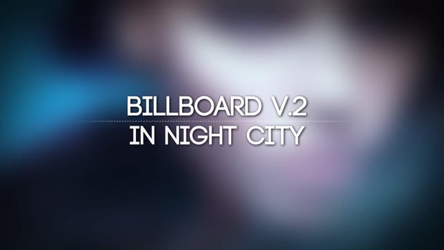 Billboard In Night City For After Effects