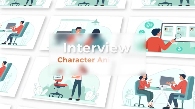 Job Interview Character Animation Scene Pack