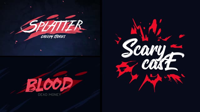 Horror Blood Splatter Opener After Effects