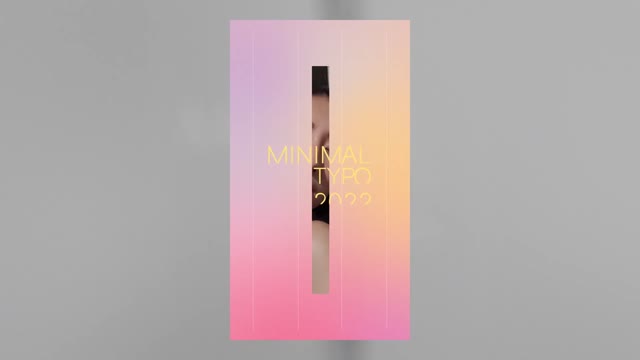 Minimal Typo 2022 Vertical After Effects