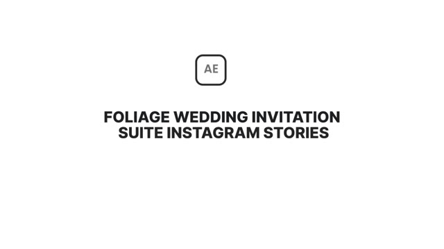 Foliage Wedding Invitation Suite Instagram Stories