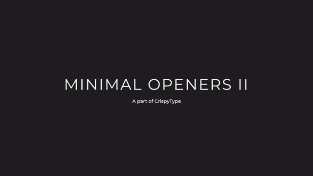 Minimal Openers