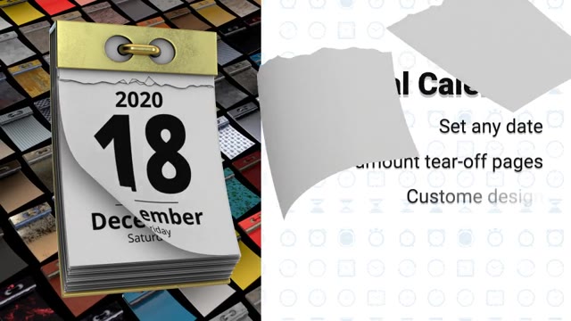 Calendar With Page Tearoff Universal Date Counter