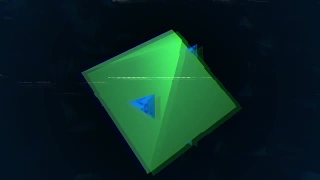 Glitched Shapes Logo Intro