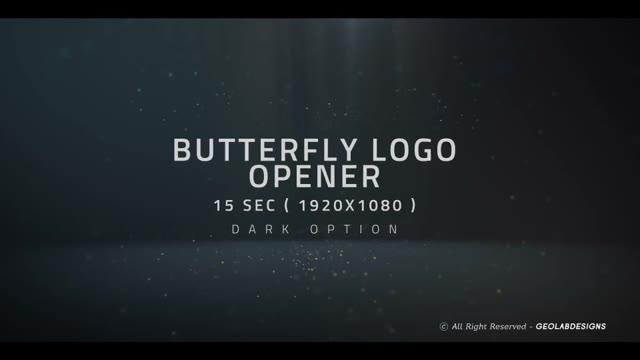 Butterfly Logo Opener L Elegant Logo Opener L Flipping Wings Logo Opener